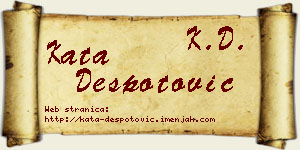 Kata Despotović vizit kartica